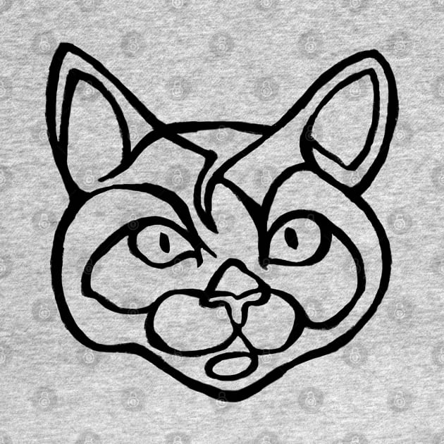 Line Drawing Cat Face Cat Line by badlydrawnbabe